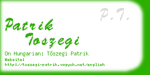 patrik toszegi business card